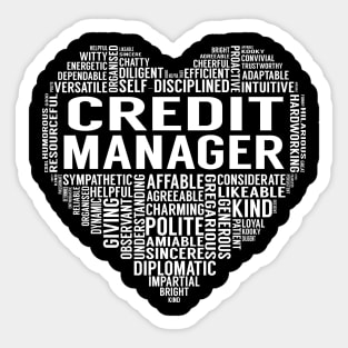 Credit Manager Heart Sticker